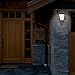 OPERNEE Solar Lights Outdoor, (2 Pack) Wireless 10 Led Solar Fence Lights Waterproof Auto ON/Off Wall Decorative Lights for Porch, Patio, Deck, Yard, Garden