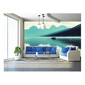 Glacier National Park, Montana. - Removable Wall Mural | Self-Adhesive Large Wallpaper - 66x96 inches