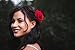 Red Velvet Rose Hair Flower Clip and Pin