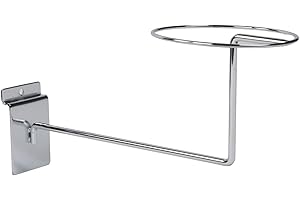 SSWBasics Single Hat Display for Slatwall - Chrome (8-5/8" x 10-3/4" x 3"H)