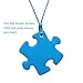 Sensory Oral Motor Aids Chew Necklace for Boys Girls Adults, 2 Pack Silicone Puzzle Chewy Jewelry for Autism ADHD Baby Nursing or Special Needs Kids, Reduce Biting for Heavy Chewer (Blue&Yellow)