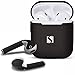 Airpod Drop Proof Protective Case Bundle Two Sets Airpod Skins (Black)
