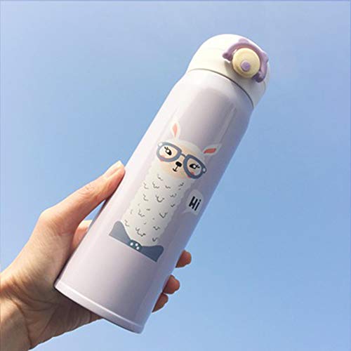 image for Rosechen Water Bottle Thermoses Cute Alpaca, Thermal Vacuum Cups for H
