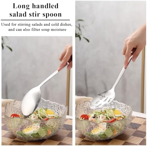 Juego de utensilios de cocina 6 piezas, acero inoxidable juego de espátulas para herramientas de cocina de alta resistencia, accesorios de cocina esenciales para el hogar