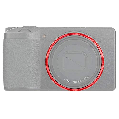 Metal Accent Ring Cap for Ricoh GR III GRIII GR3 Digital Camera, Replace Original Ricoh GN-1 Ring Cap, Lens Cover Protector for Camera Lens Decoration - Red