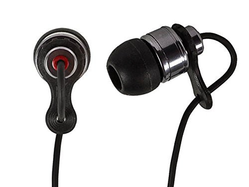 UPC 844660093961, Monoprice Hi-Fi Premium Noise Isolating Earbuds Headphones, Black &amp; Red - (109396)