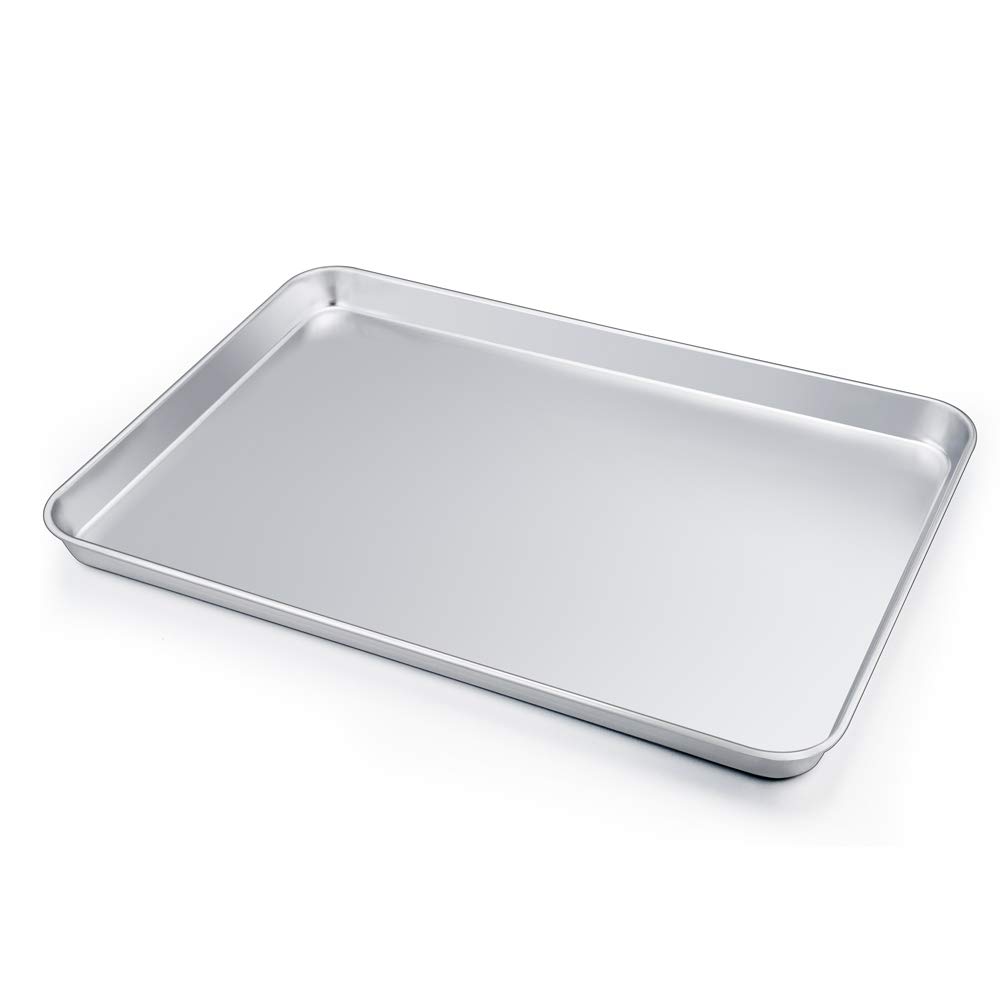 Large Baking Sheet, P&P CHEF Stainless Steel Cookie Sheet 1 Pack, Silver Pan 652670650186 eBay
