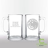 Game of Thrones - House Targaryen - Etched Beer Mug