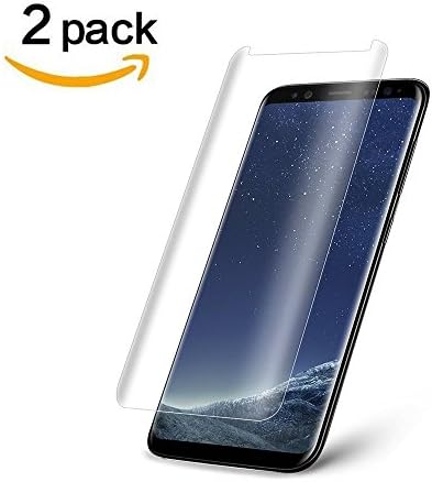 Galaxy S8 Tempered Glass Screen Protector, [2 PACK] WEIPAI PREMIUM Strengthened Clear Anti-Bubble Scratch Proof for Samsung Galaxy S8 [98% Half Cover][Case Friendly]
