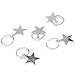 Bluelans 5pcs Dread Lock Dreadlocks Silver Star Metal Cuffs Clips Braiding Hair Decoration Filigree Hair Ring (Silver)