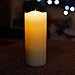 3D Moving Flame Led Candle With Timer, Pillar Flamless Candle for Christmas Decoration, 3x7 Inch, Ivory