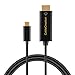 CableCreation USB C to HDMI Cable 10FT Male to Male, Thunderbolt 3/4 Compatible for Home Office, 4K@30Hz for Galaxy S24/S24 Ultra/S24+/MacBook Pro/Air/M1，iPad Pro - Black