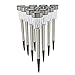Logical Luxury Decorative Outdoor Solar Garden Lights (10 Pack) enhances Pathways driveways patios and gazebos; Classic Simple Stainless Steel Design; Soft White LED Powered; Water/Weatherproof