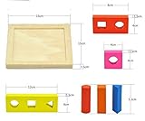 Vidatoy Classic Wooden Sort and Match Stacking Board For Children