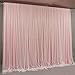 TINTON LIFE 6.6ft x 6.6ft Two Layers Tulle Backdrop Curtains for Party Wedding Baby Shower Birthday Decorations Photography Backdrop Christmas Background Decor Light Pink