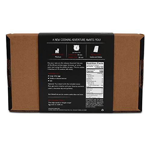 Global Grub DIY Fortune Cookie Kit Personalized Fortune Cookies Kit Includes Pastry Flour