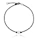 MAIMANI Single Freshwater Pearl Choker Necklace Bead on Black Genuine Leather Adjustable Necklace