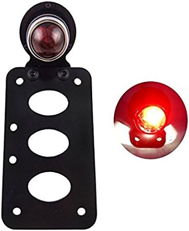Black Brake Running Rear Tail Light Vertical Side Mount License Plate Bracket For Kawasaki Honda