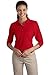 Port Authority Women's Silk Touch 3/4 Sleeve Polo XXL Red