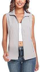 MISS MOLY Women's Lightweight Vest Casual Zipper