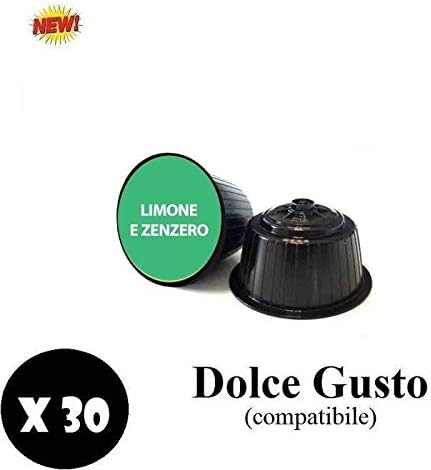 NATFOOD ZENZER and Lemon Capsule Compatible Dolce Gusto NESCAFE' 30PZ