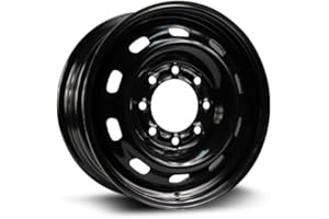 Steel Wheel - 17x7.5 Size - 8x165.1 Bolt Pattern - ET40 - CB121.1 | Unique Style Black Color | Heavy Duty Steel Rim | Winter 
