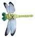 The Giddy Kitty 5 Pack Cat Feather Toys with Small Bells and Long 33 Inch Wand with Handle - Includes 2 Soft Flying Insects, 1 Fish, 2 Corkscrew Feathers - Teaser Toy for Exercising Kitten or Cats