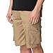 Greatrees Men's Cotton Regular Fit Multipocket Belted Pleat Front Cargo Shorts