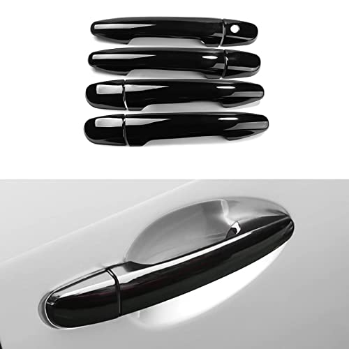 ANFOKAS 8pcs for Mazda 3 2015-2018, for Mazda CX-5 2017-2023, for Mazda 6 CX-9 2016-2023 Accessories Sporty Car Exterior Door Handle Cover Trims - Glossy Black (No Smart Entery Holes)