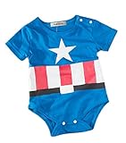 Stylesilove Super Heroes Baby Boy Costume Jumsuit (80/6-12 Months, Captain America)