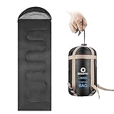 ECOOPRO Warm Weather Sleeping Bag – Portable, Waterproof, Compact Lightweight, Comfort with Compression Sack – Great for Outdoor Camping, Backpacking & Hiking-83 L x 30″ W Fits Adults
