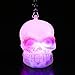 Fun Central BC719, 1 Pc, 35 inches Multicolor LED Skull Necklace with Black Beads, LED Light Necklace, LED Light up Necklace