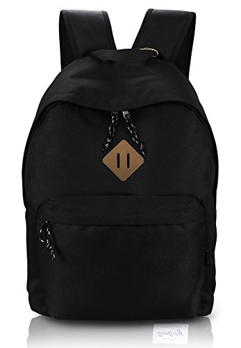 EcoCity-Classic-Vintage-Fashion-Travel-Laptop-School-Backpacks-Daypack-Book-Bag-BP0071B1-Black