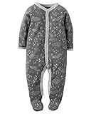 Carter's Baby Boys' Cotton Snap-Up Sleep & Play (6 Months, Grey)