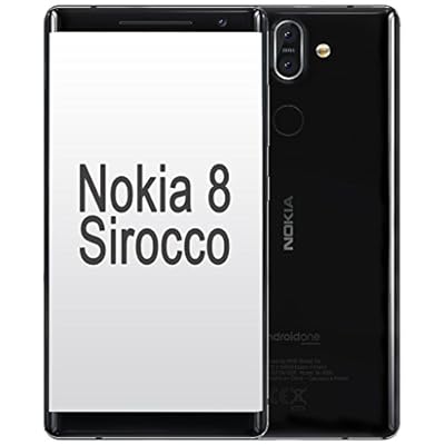 Nokia 8 Sirocco Single-SIM 128GB TA-1005 (GSM only, No CDMA) Factory Unlocked 4G Smartphone (Black) - International Version