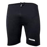REALON Wetsuit Shorts Pants for Mens Jammers Swimwear Swim 3mm Neoprene and Spandex XSPAN Plus Performance Black Racing Swimsuit Durafast Swimming Dive for Women (Black)