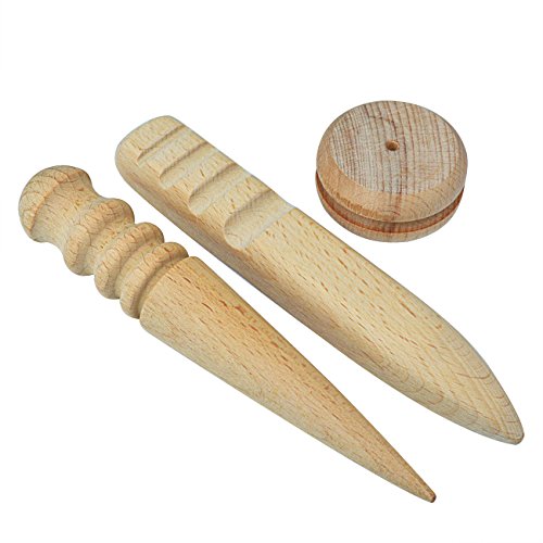 Leathercraft edge slicker burnisher (cone + cake + flat) - pistha…
