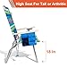 High Seat Beach Folding Chair Lightweight Alumium Frame Recline with Cup Holder and Storage Pouch for Outdoor Camping Hiking