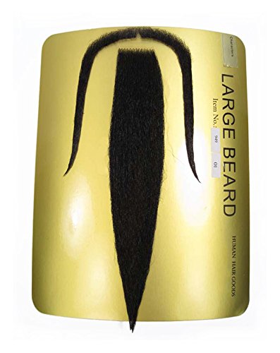 Men's Fu Manchu Beard and Adhesive Costume Accessory (Black)