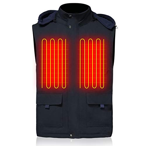 GLOBAL VASION Heated Vest Battery Rechargeable Electric Vest for Men