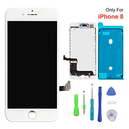 Screen Replacement for iPhone 8 White Touch Screen LCD Digitizer Replacement Frame Display Assembly Set with Repair Tool Kit (iPhone 8, White) - Thumbnail 7