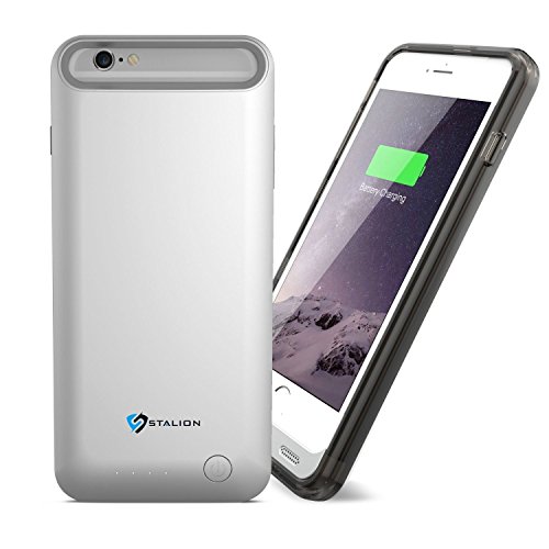 iPhone 6 Plus Battery Case: Stalion Stamina Rechargeable Extended Charging Case 4000mAh (Quick Silver)[Apple MFi Certified] for iPhone 6 Plus & iPhone 6s Plus (5.5-Inches)