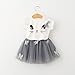 2017 Summer Kids Baby Girls Sleeveless Blouse T-shirt +Stripe Short Skirt Set Children Skirt