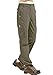Women's Quick Drying Convertible Pants Lightweight Outdoor Athletic Shorts Hiking Travel UV Protect Cargo Durable Trousers,4409,Khaki,32