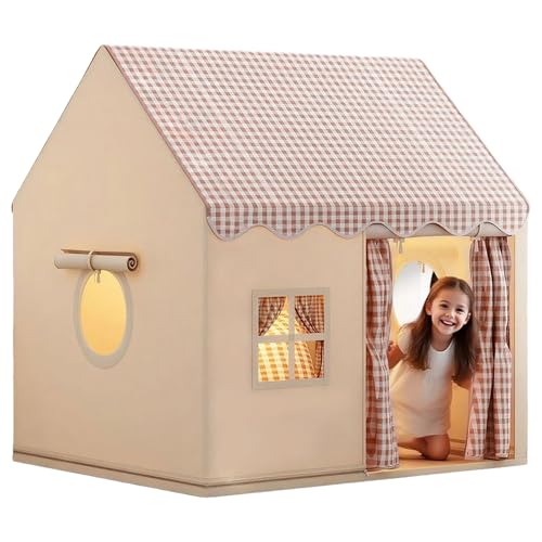 Kids Tent Indoor 47x39x51 Inch Breathable Play Tent with Door and Window Foldable Kids Playhouse with Removable Metal Support for Boys Girls..