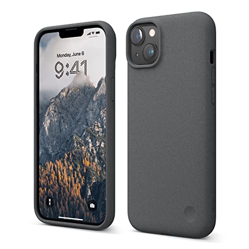 elago Compatible with iPhone 14 Plus Case, Pebble Case, Full Body Protective Cover, Shockproof, Special Pebble Coated, Slim, Anti-Scratch, 6.7 inch (Dark Grey)