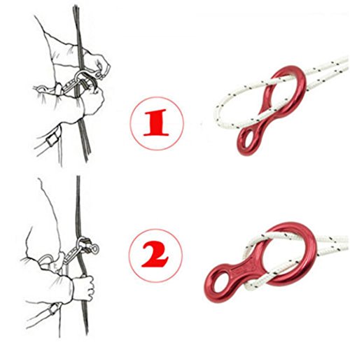 jiayit Figure 8 Descender Rock Climbing Rope Rescue Rappelling Safety 35KN Aluminum Climbing Caving Exploring Rappelling Aerial Work Rescue Engineering Protection (Blue)