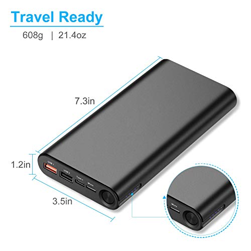 E EGOWAY 27000mAh PD Portable Charger USB C Power Bank for Smart Phones, Tablets, USB C Laptops and Other Smart Devices-Supports 100W Output - Thumbnail 4