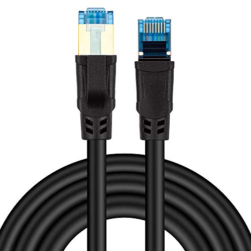 Cat8 Ethernet Cable,SNANSHI Cat 8 Internet Network Cord 75ft High Speed 40Gbps 2000Mhz SSTP 26AWG Outdoor&Indoor CAT8 LAN Cables Shielded Cables for Router, Modem, PC, Switches, Laptop, Gaming, Xbox