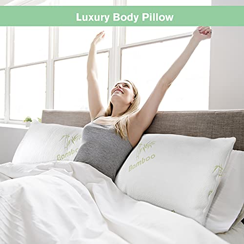 Full Body Pillow, Adjustable Soft Bamboo Body Pillows for Adults